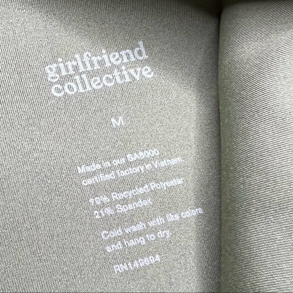 Girlfriend Collective Compressive High Rise Leggings in Olive Green - Picture 5 of 5